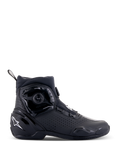 Alpinestars SP-2 Riding Shoes, Sport Motorcycle Riding Shoes, Black, featuring BOA speed closure system, perforated microfiber construction, white Astar logo on the heel, sleek profile for road riding