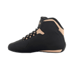 Alpinestars Stella Sektor Women's Motorcycle Riding Shoes, Black and Champagne, microfiber upper with ankle strap.