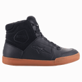 Alpinestars Chrome Drystar® Shoes, Urban Motorcycle Riding Shoes, Black with gum sole, leather and suede upper, high-top street-styled design with embossed star logo and urban sole