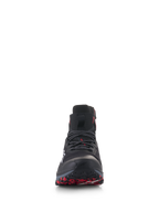 Alpinestars Speedforce XR Shoes in Black and Red, urban motorcycle riding shoes with a running sneaker silhouette.