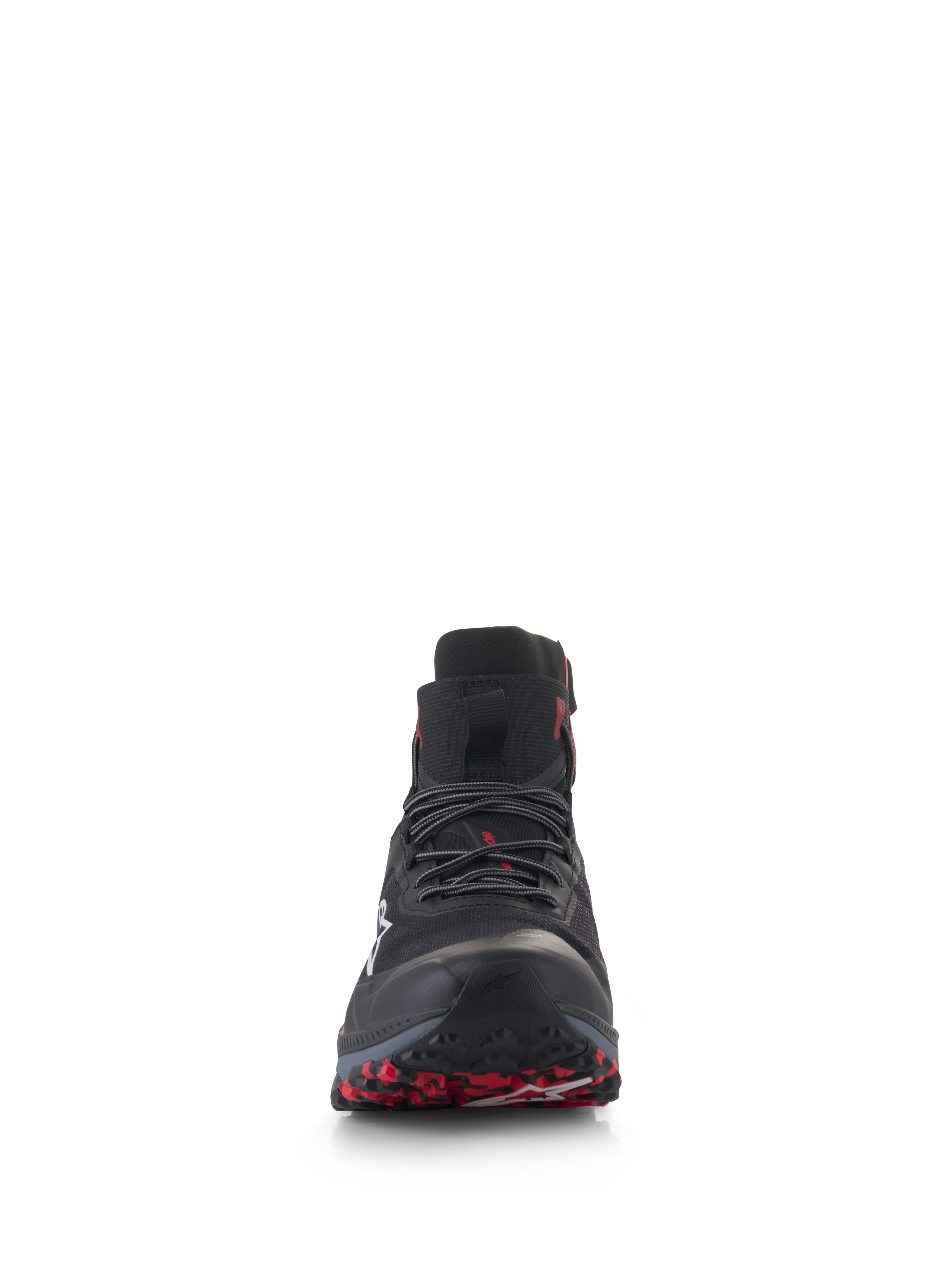 Alpinestars Speedforce XR Shoes in Black and Red, urban motorcycle riding shoes with a running sneaker silhouette.