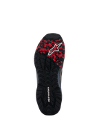 Alpinestars Speedforce XR Shoes, black and red oil-resistant rubber outsole with high-grip lugs for urban motorcycle riding.