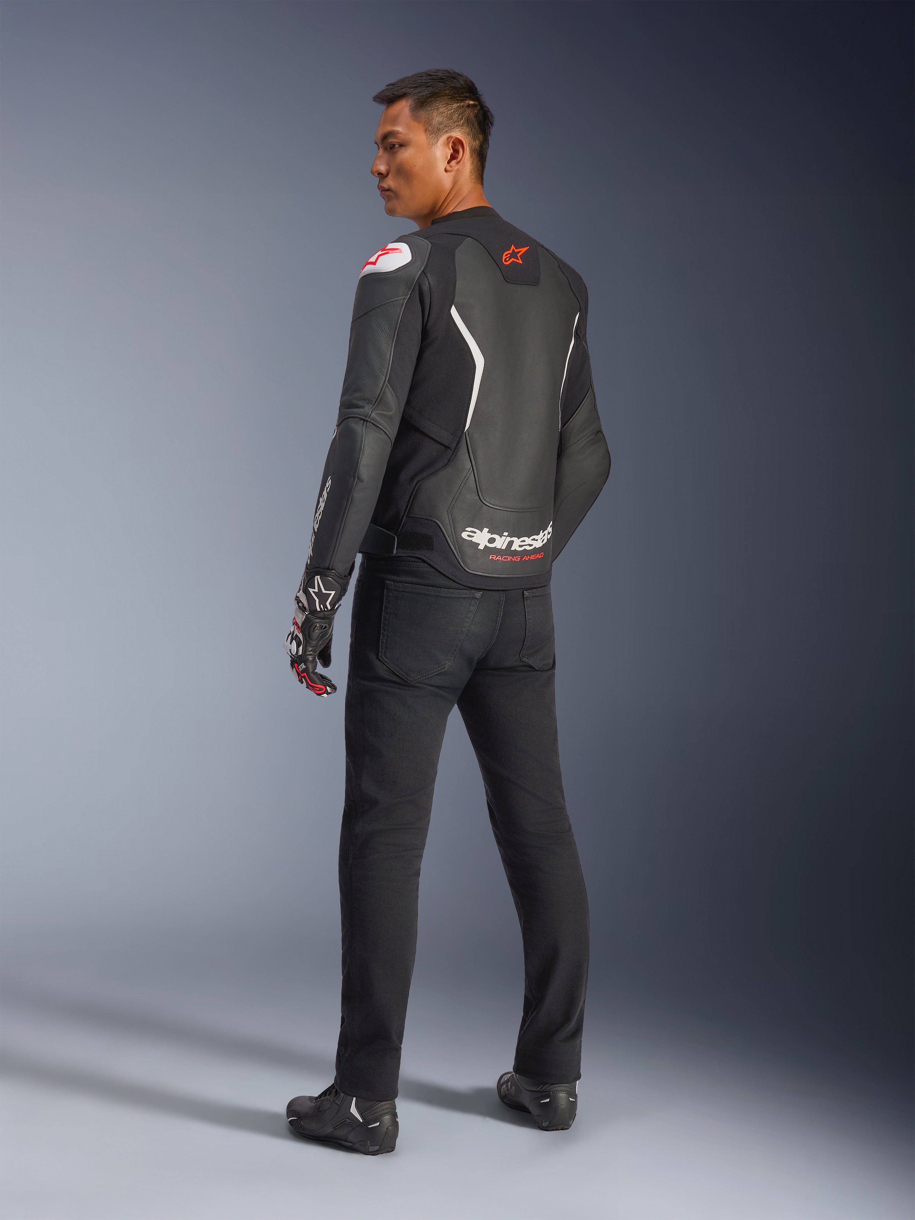 バイクウェア・装備 alpinestars GP FORCE LEATHER JACKET GP Force V2 Leather Jacket - Black RACING/SPORT Jackets