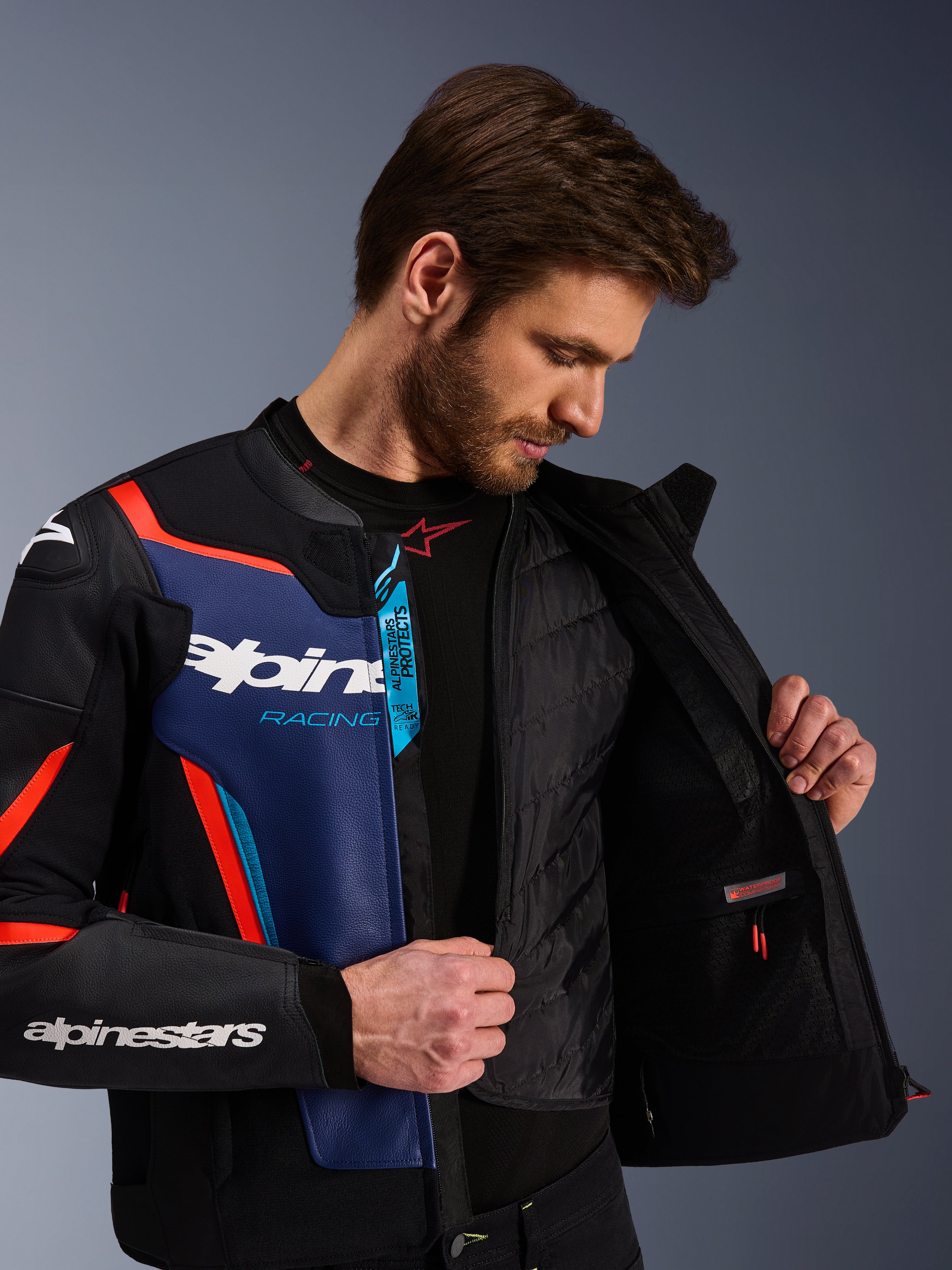 GP Force V2 Leather Jacket | Alpinestars