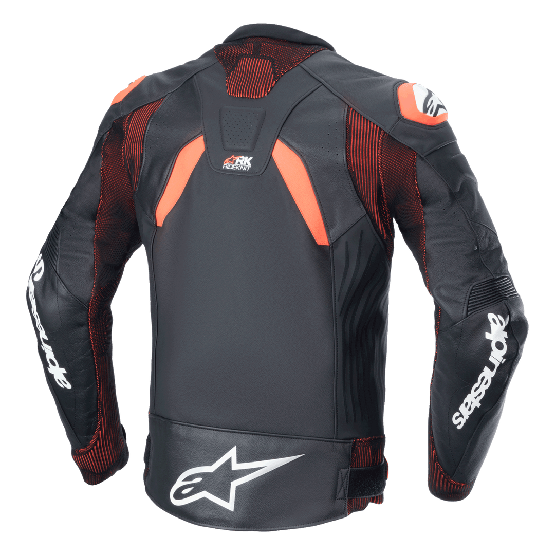 GP Plus R V4 Rideknit Leather Jacket - ORANGE SPORT Jackets | Alpinestars