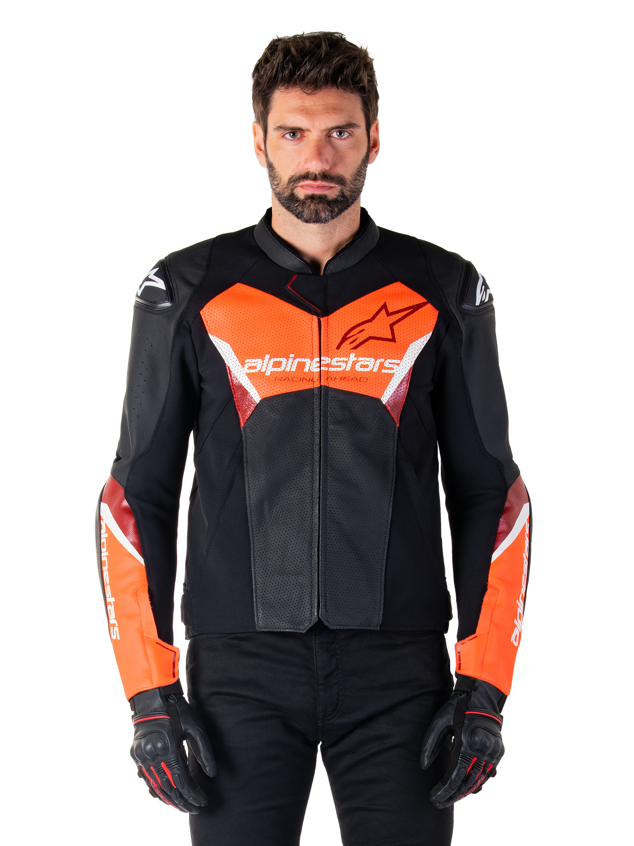 Faster V3 Airflow Leather - Motorcycle Jacket | Alpinestars® Faster V3 Airflow Leather - Motorcycle Jacket | Alpinestars®
