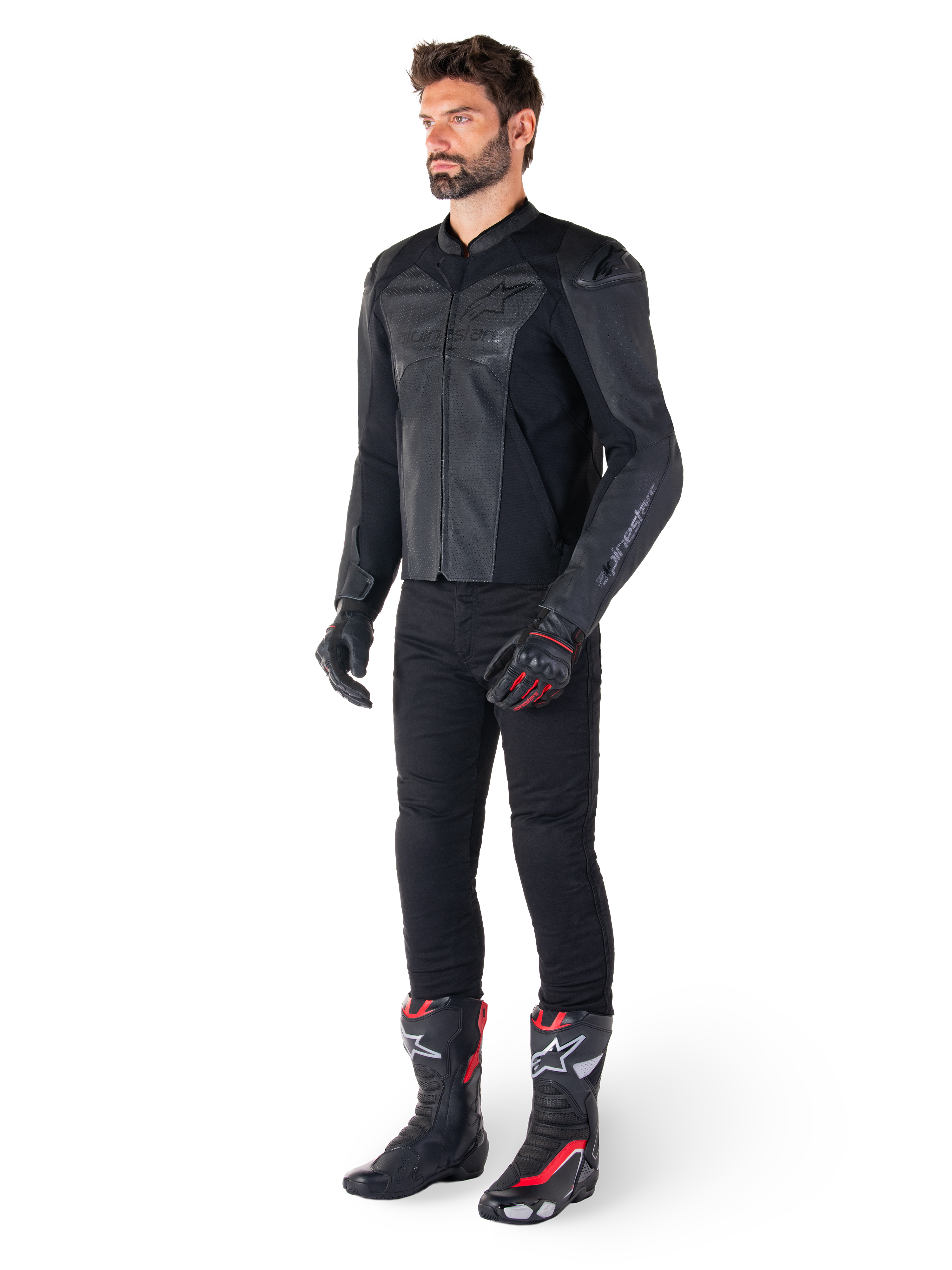 Faster V3 Airflow Leather - Motorcycle Jacket | Alpinestars® Faster V3 Airflow Leather - Motorcycle Jacket | Alpinestars®