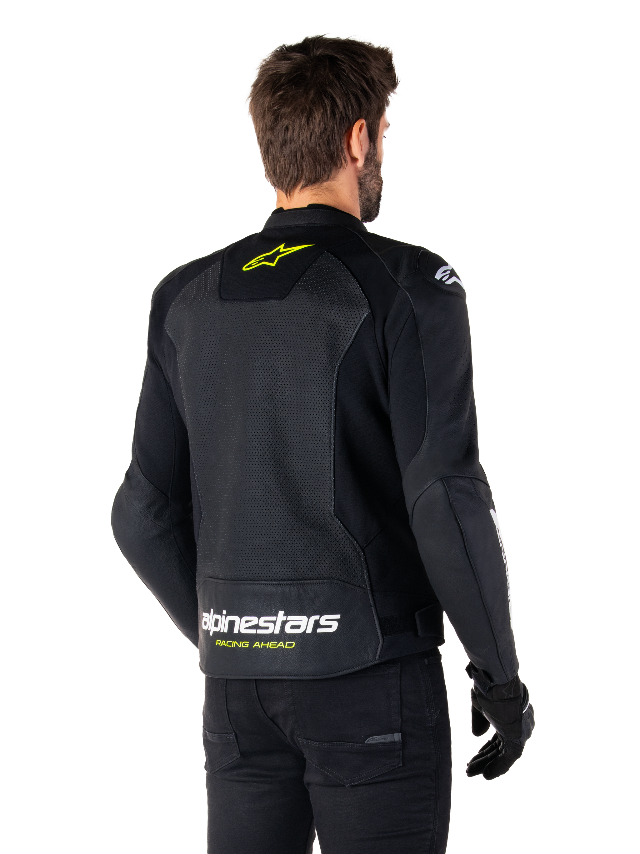 Faster V3 Airflow Leather - Motorcycle Jacket | Alpinestars®