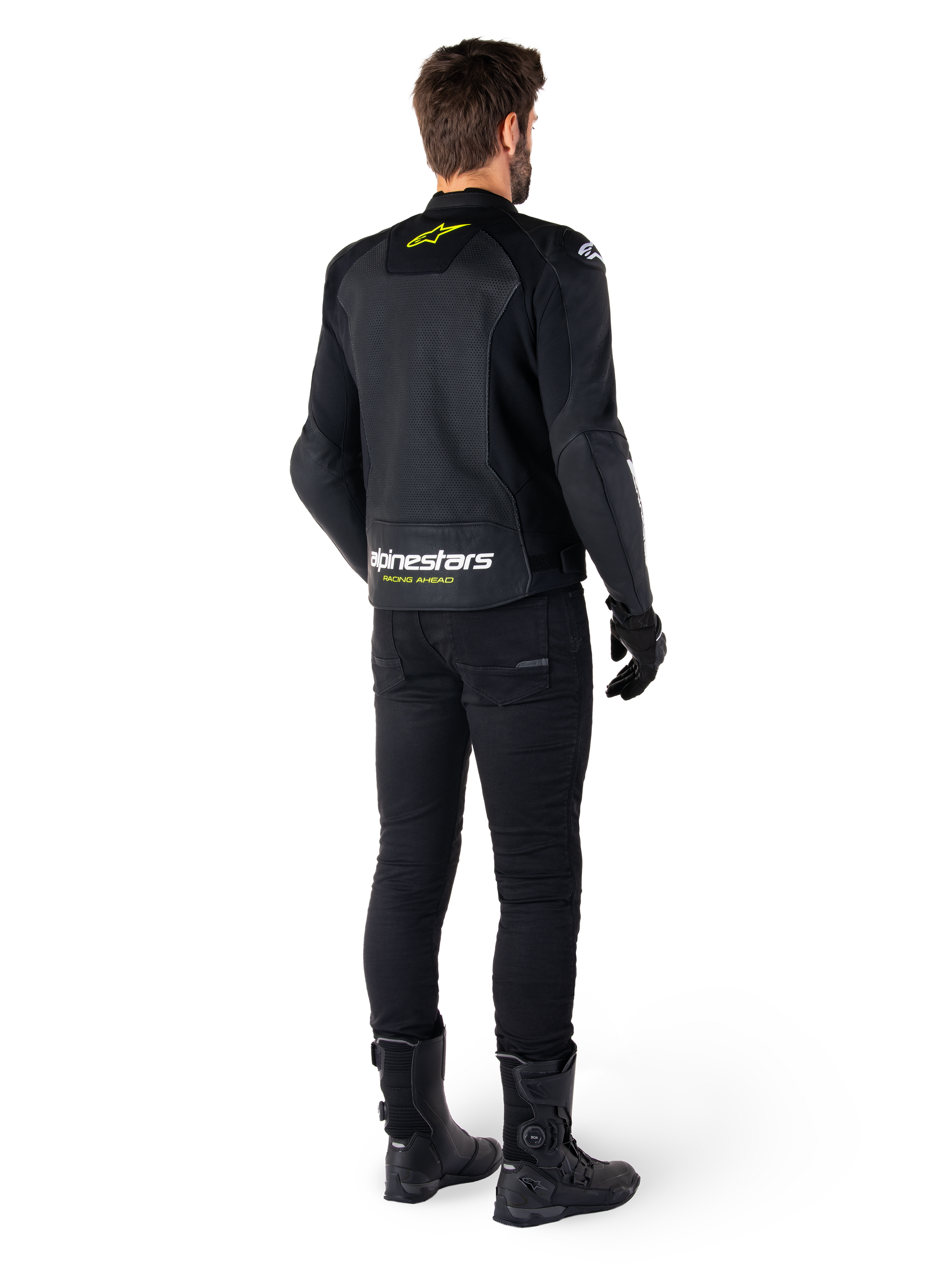 Faster V3 Airflow Leather - Motorcycle Jacket | Alpinestars®