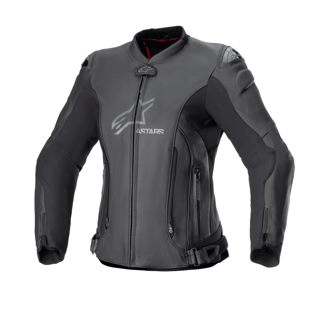 Alpinestars Stella GP Plus V4 Leather Jacket, Women's Motorcycle Racing Jacket, Black, CE Certified Category II AA