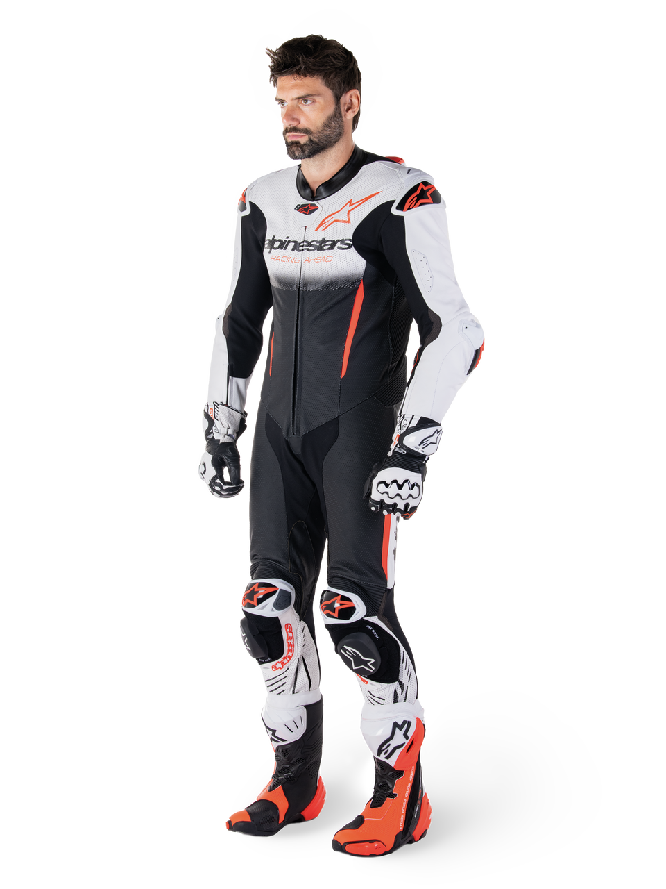 Ricaro R7 Suits GP-R7 1PC Leather Suit - White Suits | Alpinestars