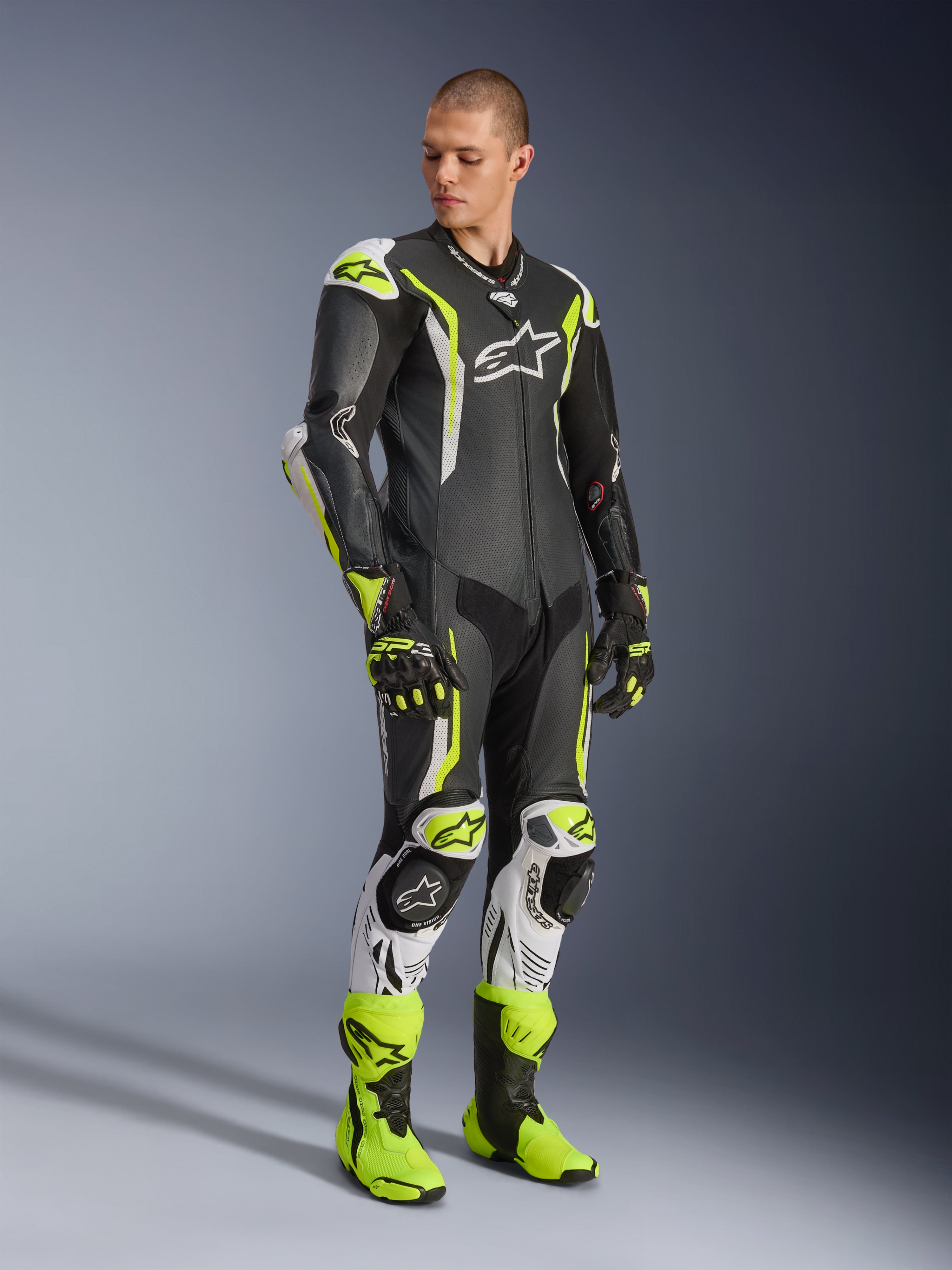 GP Tech V5 1PC Leather Suit - Motorcycle Suit | Alpinestars®