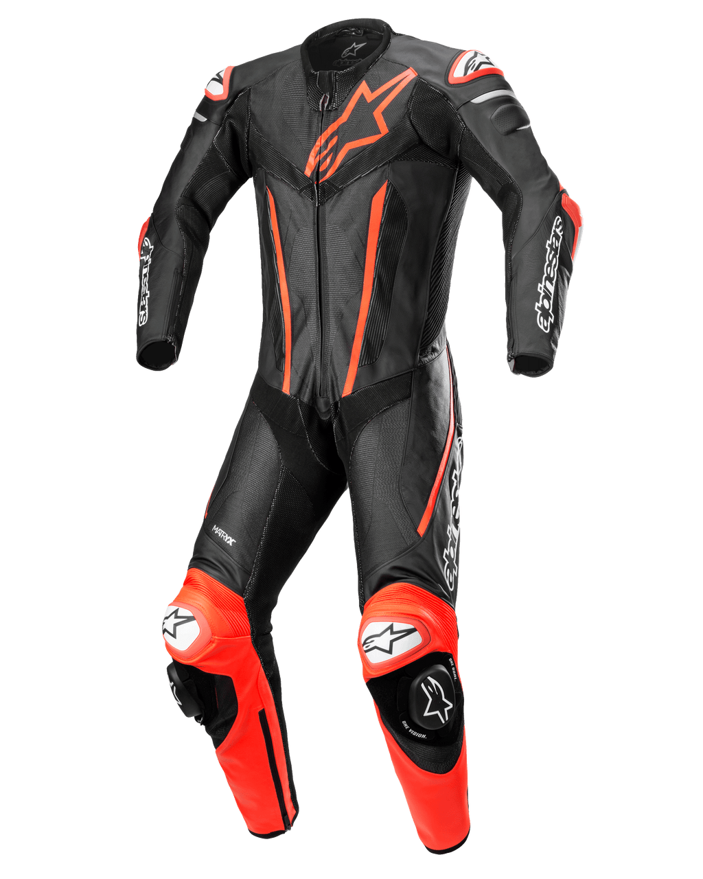 Fusion 1-Piece Leather Suit - BLACK RACING/SPORT One Piece Suits