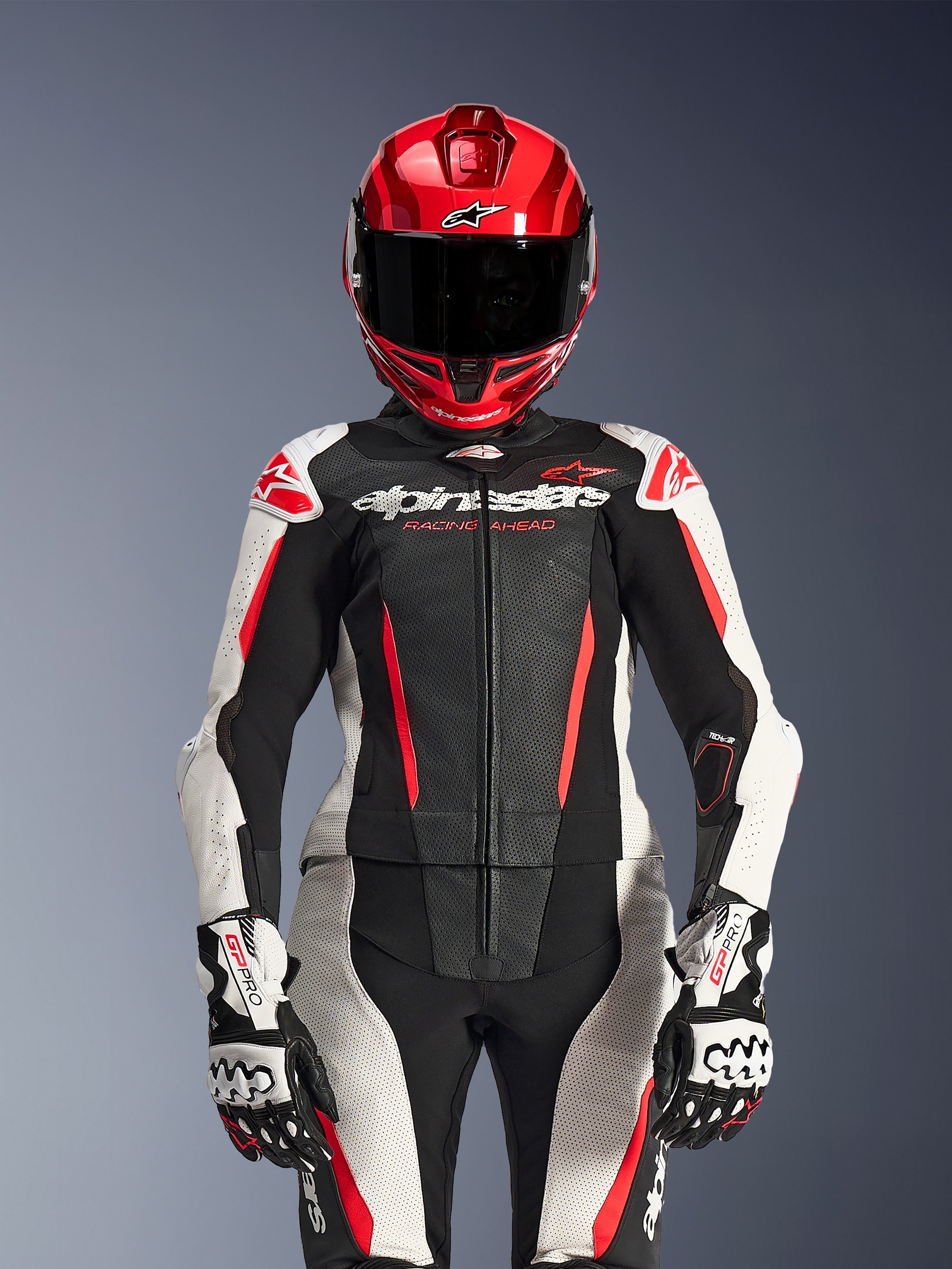Alpinestars 革ツナギ ブラック/赤2PC 40size eu 女性用 Women Stella Gp-R7 Leather Suit - 2Piece | Alpinestars