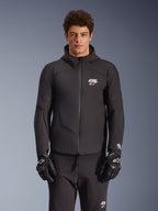Alpinestars Aeroshell Waterproof Jacket, Black textile softshell urban motorcycle jacket for men with an integrated hood.