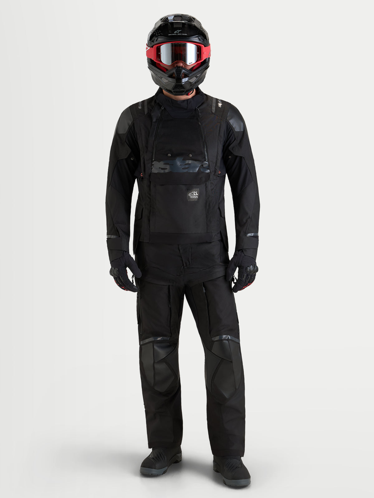 Alpinestars Harok V2 Drystar Jacket, All-Terrain Adventure Motorcycle Textile Jacket, Men's Black, featuring modular ventilation, waterproof design, and CE certified armor