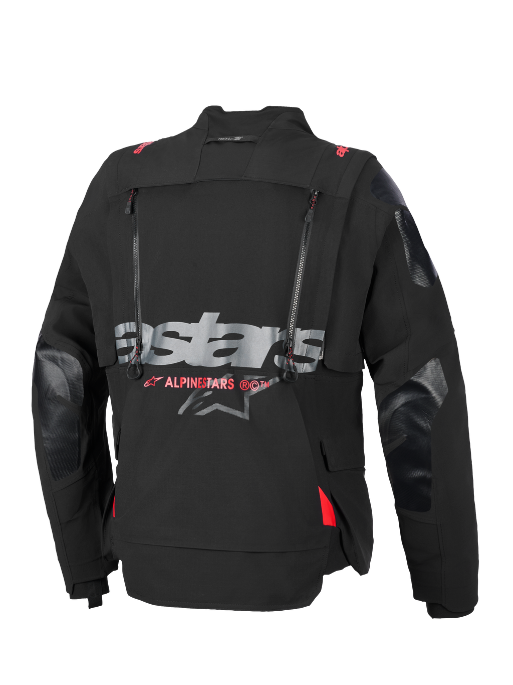 Alpinestars Halo Pro Drystar® XF Laminated Jacket, Adventure Motorcycle Jacket, Black and Dark Shadow, modular 3-layer textile construction with waterproof zippers and ventilation panels, designed for all-terrain touring