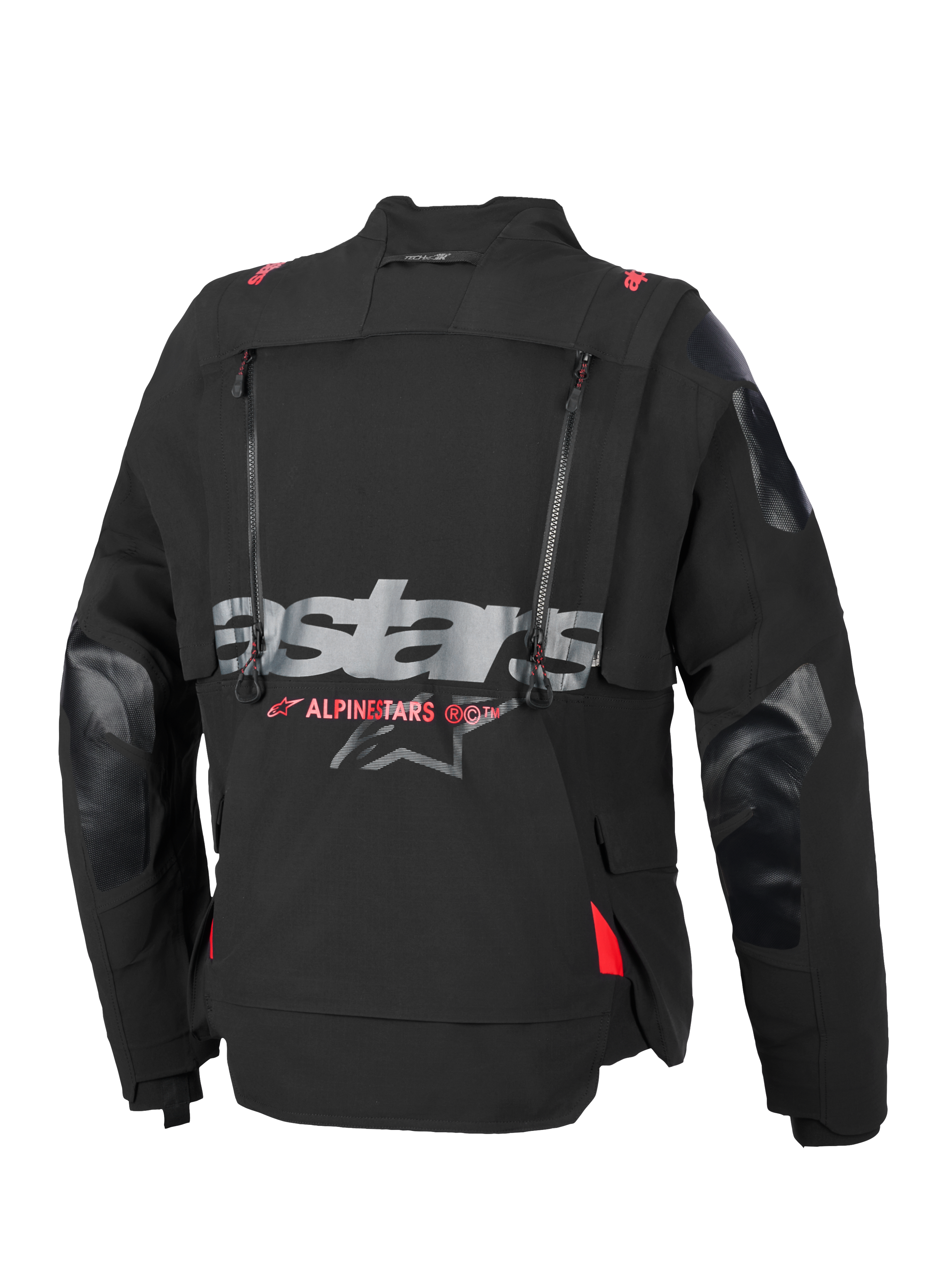Alpinestars Halo Pro Drystar® XF Laminated Jacket, Adventure Motorcycle Jacket, Black and Dark Shadow, modular 3-layer textile construction with waterproof zippers and ventilation panels, designed for all-terrain touring