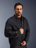 Alpinestars Cusco Drystar® Jacket, Black waterproof adventure touring gear worn by a male model.