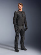 Alpinestars ST-2 Air Jacket in Black, a men's adventure touring motorcycle jacket with ventilated mesh and textile panels.