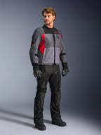 Alpinestars ST-2 Air Jacket, Gray and Red textile motorcycle jacket with mesh panels for adventure touring.