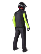 Alpinestars Bogota' Pro Drystar Jacket, men's adventure touring motorcycle jacket in Black and Yellow Fluo, rear view.