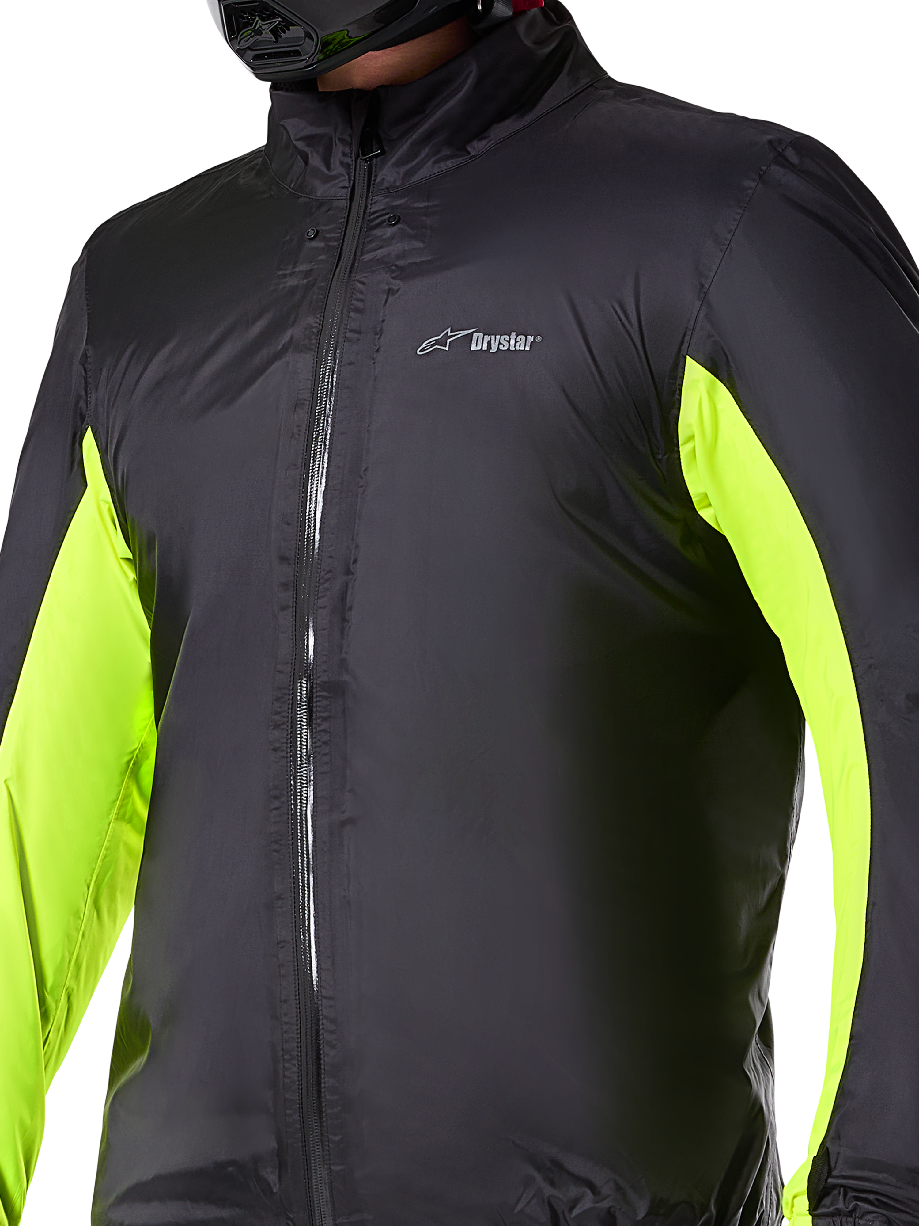 Alpinestars Bogotá Pro Drystar® Jacket Liner, Black and Yellow Fluo waterproof adventure motorcycle layer for men.