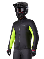 Alpinestars Bogota' Pro Drystar® Jacket waterproof liner, black and yellow fluo, adventure motorcycle touring apparel.
