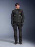 Alpinestars Andes Air Drystar® Pants, Motorcycle Touring Pants, Black, featuring mesh ventilation panels and a red logo on the leg, worn as part of a complete riding outfit with a matching jacket and gloves, professional adventure touring gear