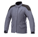 Alpinestars Women Stella Gravity Drystar® Jacket, waterproof adventure touring jacket in slate blue and black textile.