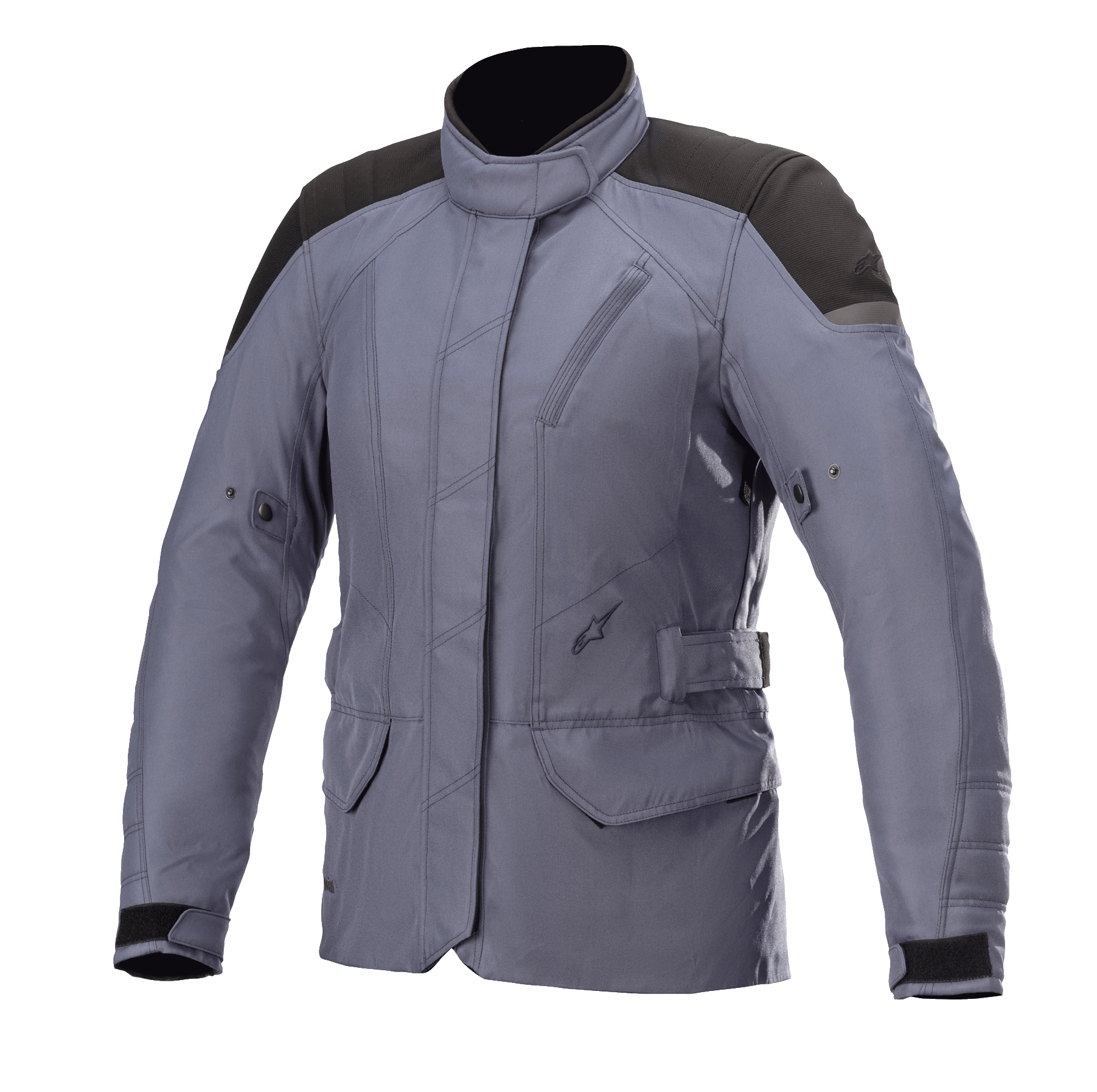 Alpinestars Women Stella Gravity Drystar® Jacket, waterproof adventure touring jacket in slate blue and black textile.