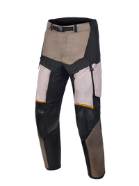 Alpinestars Harok V2 Drystar Pants, Adventure Motorcycle Pants, Aluminum, Walnut, and Black, CE Certified AA waterproof touring gear with direct ventilation and ripstop construction