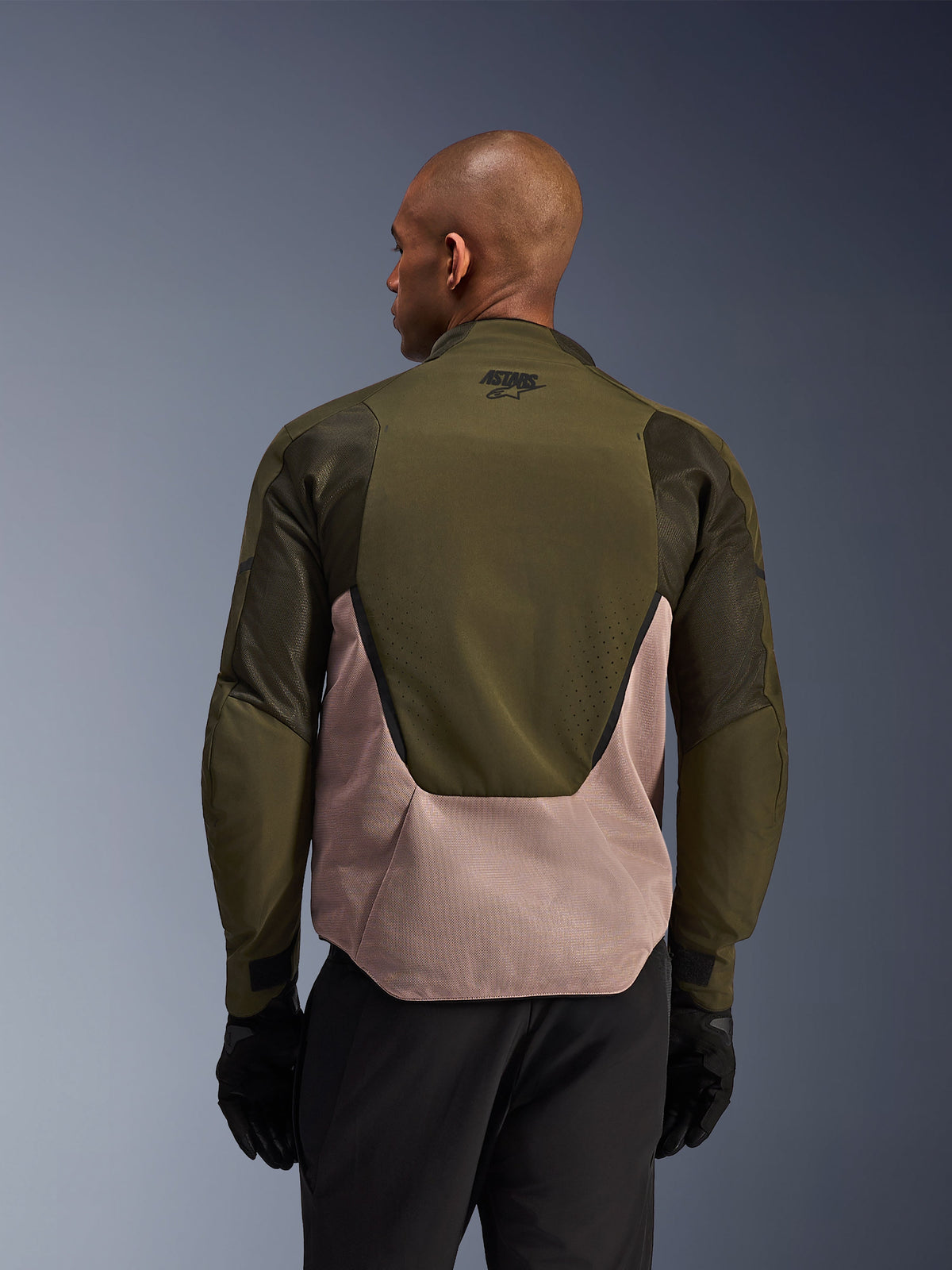 Alpinestars Aeroshell Airflow Jacket in Forest Sand, olive and tan sport motorcycle jacket with laser perforations.
