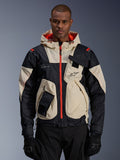 Alpinestars Mogress Air Jacket, urban textile motorcycle jacket for men, Black and Almond with Hot Orange.