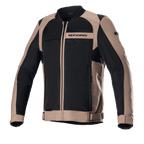 Alpinestars Luc V2 Air Jacket, Motorcycle Riding Jacket, Gobi Brown and Black, bomber-style design with mesh panels, front zipper, ribbed collar, adjustable waist straps and cuffs, sporty urban design for motorcycle riding