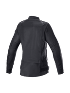 Alpinestars Eloise V2 Women's Air Jacket, Black Urban Textile Motorcycle Jacket featuring ventilated mesh and elongated back.