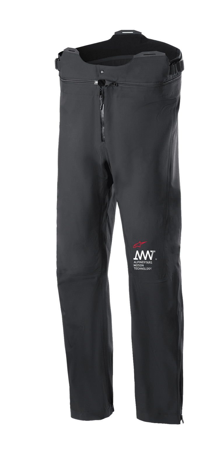 Alpinestars AMT Storm Gear Drystar XF Pant, Black Motorcycle Touring Pants, Waterproof and Breathable, Front Zipper, Adjustable Waist with Higher-cut Back, Durable Construction with Red and White AMT Logo