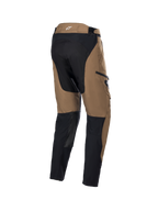 Alpinestars Venture XT In Boot Pants, Men's Adventure Touring Motorcycle Pants, Camel Brown and Black, rear view showing reinforced seat area, technical stretch panels, and tapered in-the-boot leg cut.