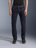 Alpinestars Copper V3 Denim Pants, Motorcycle Jeans, Rinse Blue, regular comfort fit with straight leg, featuring visible white contrast stitching and front pockets, casual urban riding style