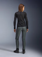 Alpinestars Alamosa Women's Pants, Urban Gray slim-fit motorcycle pants, protective softshell, rear view on model.