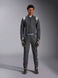 Alpinestars GP Pro Comp V2 FIA Suit is a professional men's auto racing suit in black and white for circuit driving.