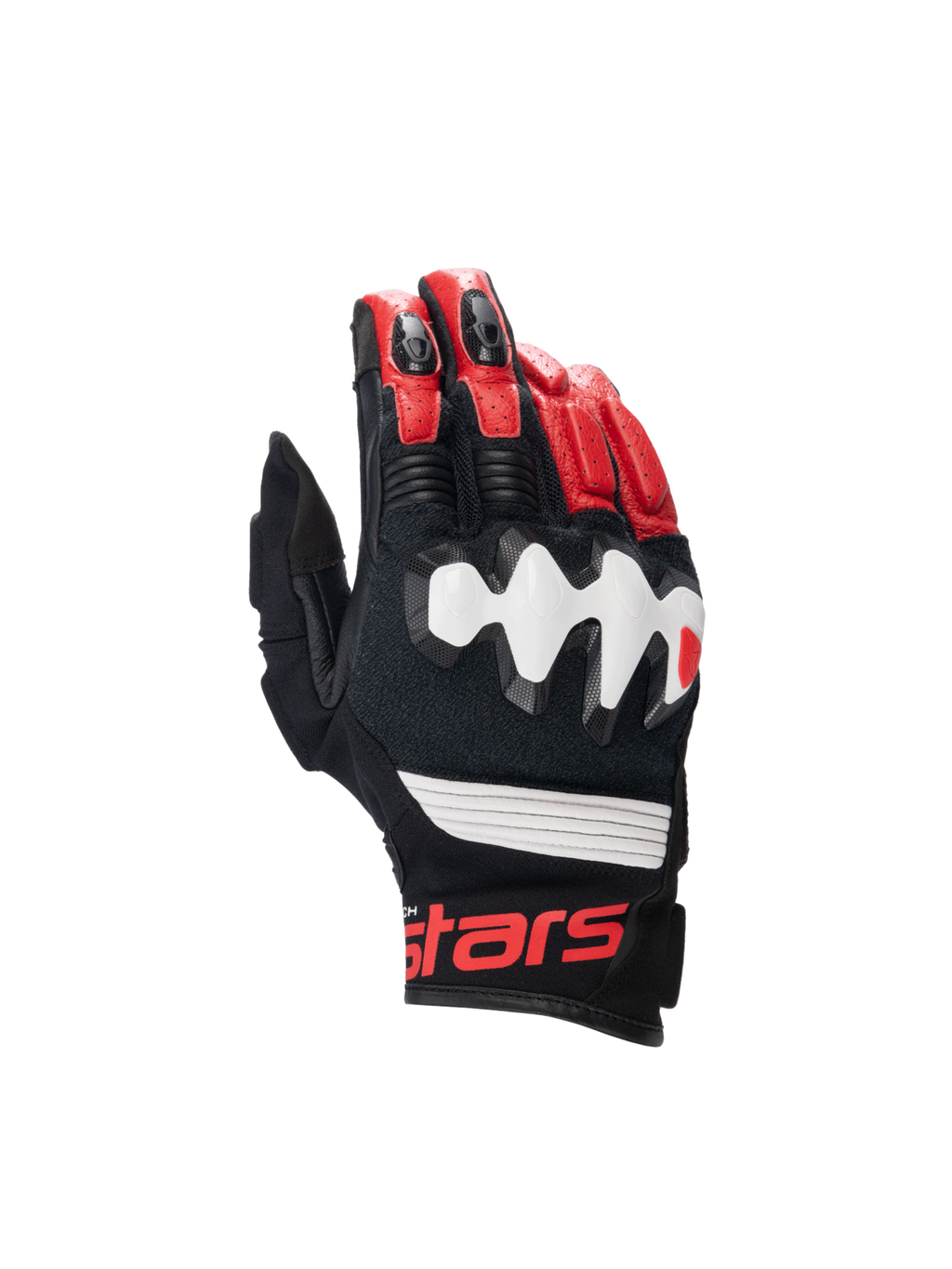 Alpinestars Halo Leather Gloves Black/White/Bright Red / XL