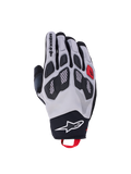 Alpinestars Maxdura Drystar Gloves, men's dual-sport motorcycle riding gloves in mid gray and black, CE level 1 KP certified protection, waterproof textile construction