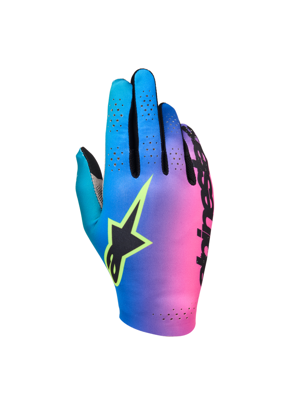 Alpinestars Sim Gaming Gloves Graphic 2, Pink Fluo/Cyan/Black/Safety Yellow