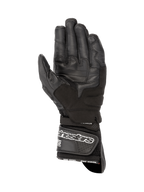 Alpinestars SP-8 V3 Air Men's Motorcycle Racing Gloves in black, featuring a reinforced leather palm and mesh backhand.