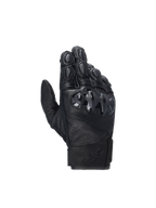 Alpinestars Celer V3 Gloves, black goat leather motorcycle racing gloves with hard PU knuckle protectors.