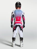 Alpinestars Fluid Drag Pants, Motocross Gear, Men, Black and White with Red Fluo, ergonomic 3D pattern construction.