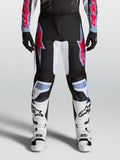 Alpinestars Fluid Drag Pants, Men's Black and Red Motocross Pants with durable 600D polyfabric and reinforced stretch panels.