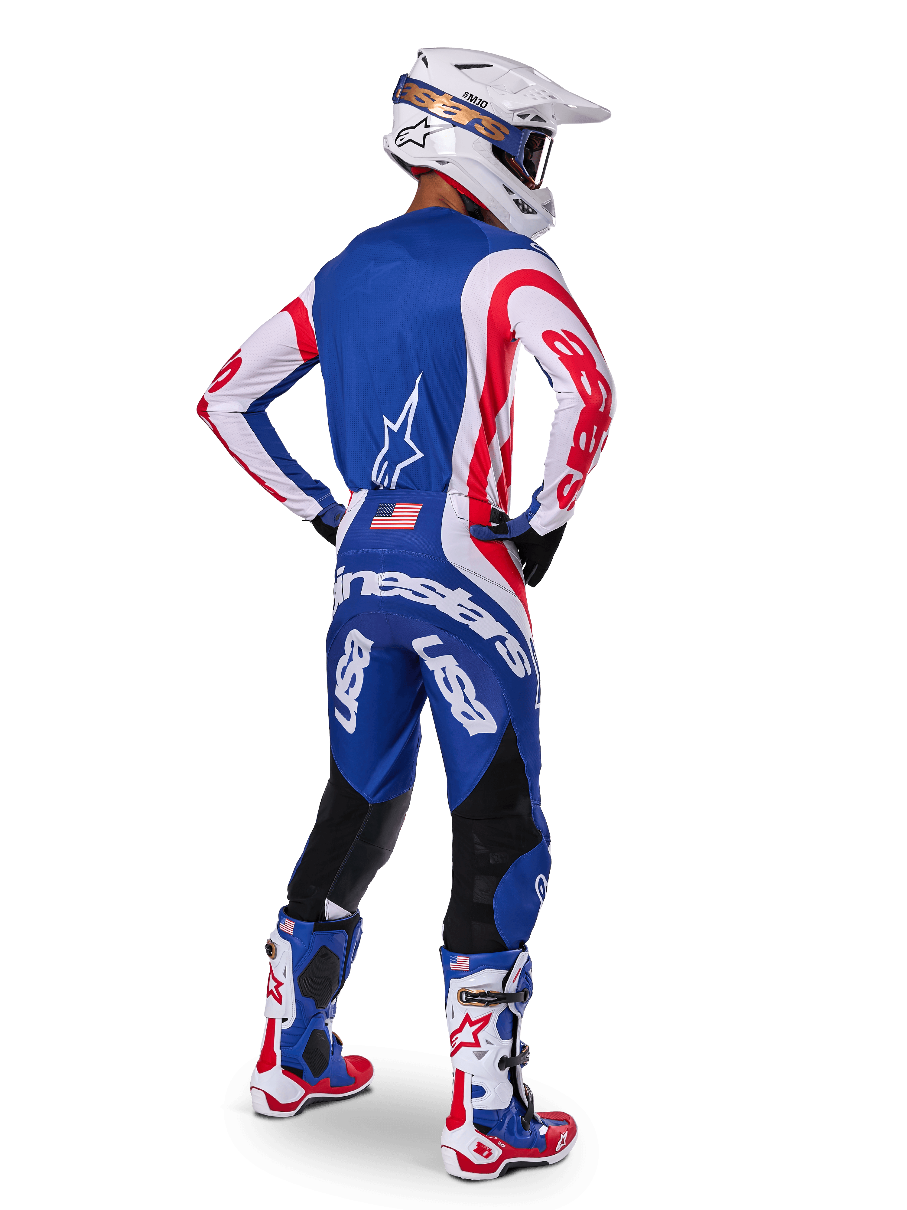 Blue dirt bike gear sales