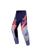Alpinestars Youth Supertech Dyna Pants, Motocross Racing Pants, Purple and Fluorescent Pink, Stretch Rip-stop Construction.